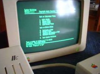 The Apple ][c green phosphor monitor